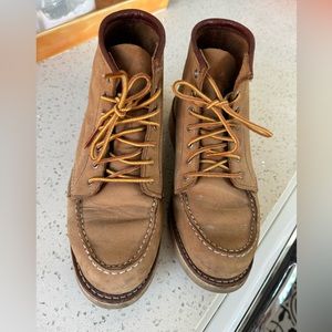Red Wing Shoes Tan Lace Up Boots